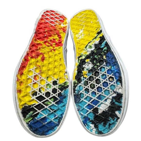 Vans Crayola Kids Colorful Graphic Sneakers, Size 3 - Picture 5 of 6